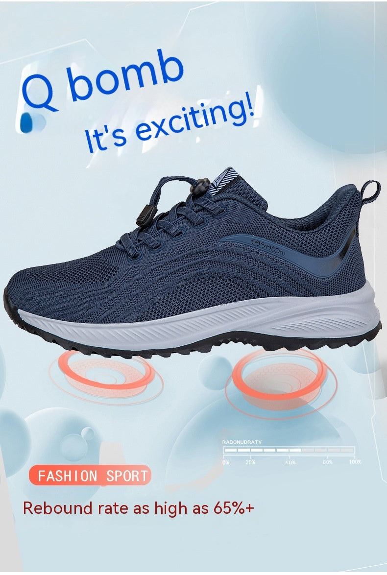 Zapatos ligeros, transpirables, de suela blanda antideslizantes para personas de mediana edad y ancianos