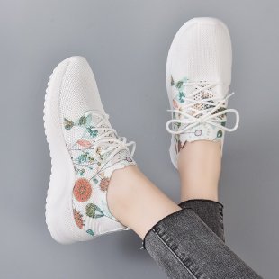 Nouveau Mouche tissé maille mode Muffin bas chaussures décontractées compensées femmes