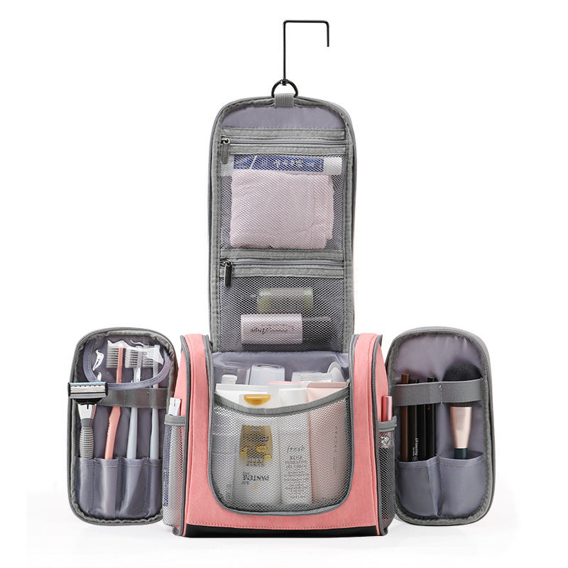 Grande trousse de lavage et de maquillage en cuir PU