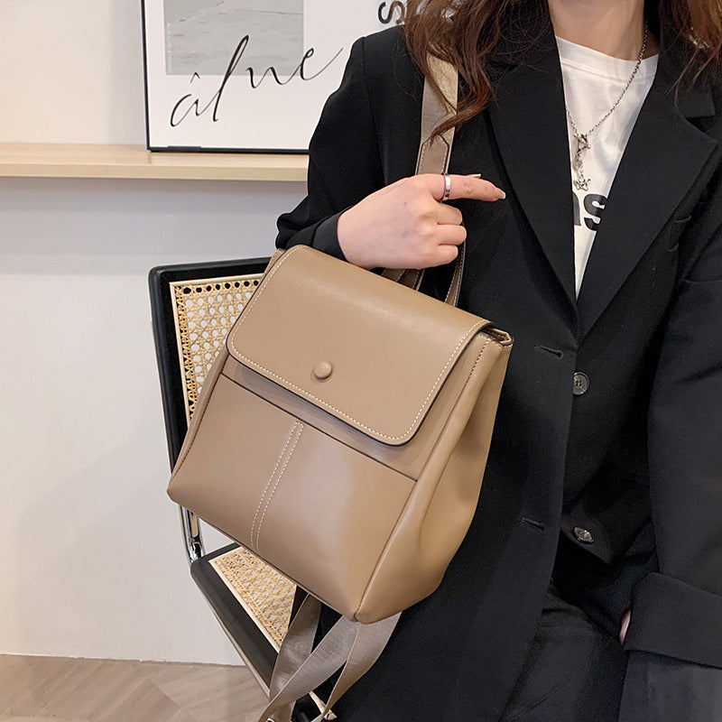 Sac à dos décontracté texturé de grande capacité à la mode pour femmes