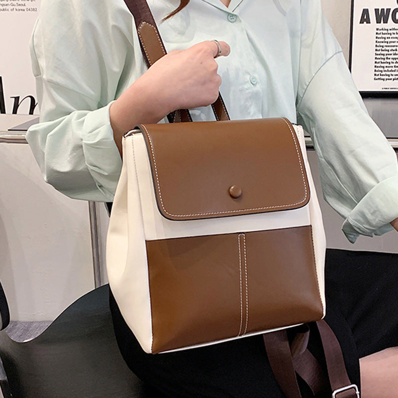 Sac à dos décontracté texturé de grande capacité à la mode pour femmes