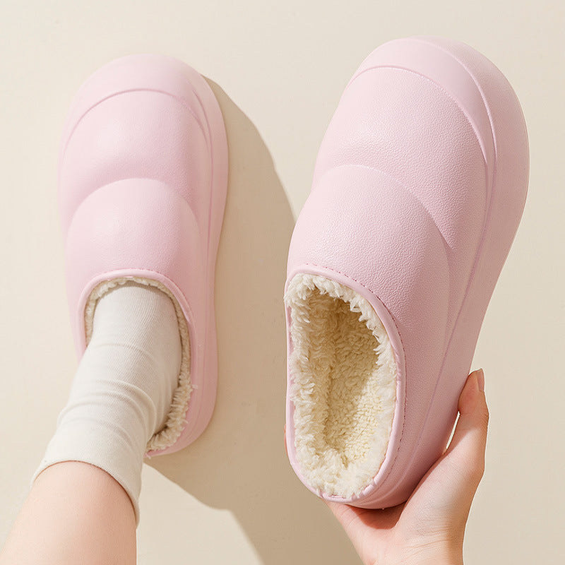 Anti-slip Thick-soled Cotton Slippers For Men And Women