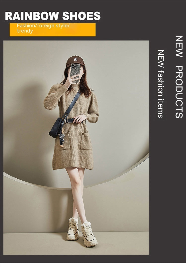 Chaussures montantes avec chaussures de planche en velours