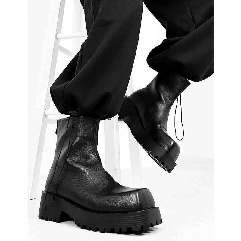 Botas Martin con punta cuadrada y plataforma a la moda para hombres y mujeres