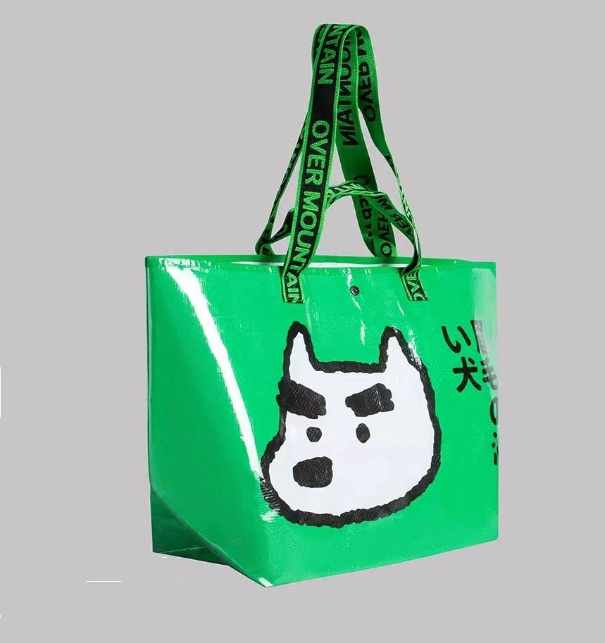 Bolsa tejida de piel de serpiente portátil grande para viajes al aire libre para compras de películas