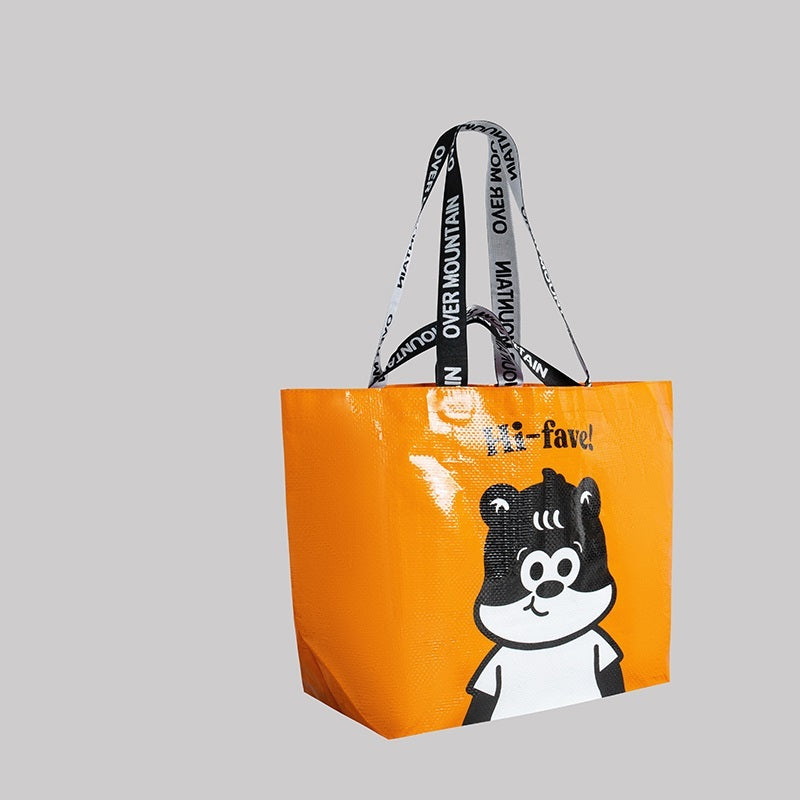Sac à provisions écologique pliable tissé de bande dessinée imperméable