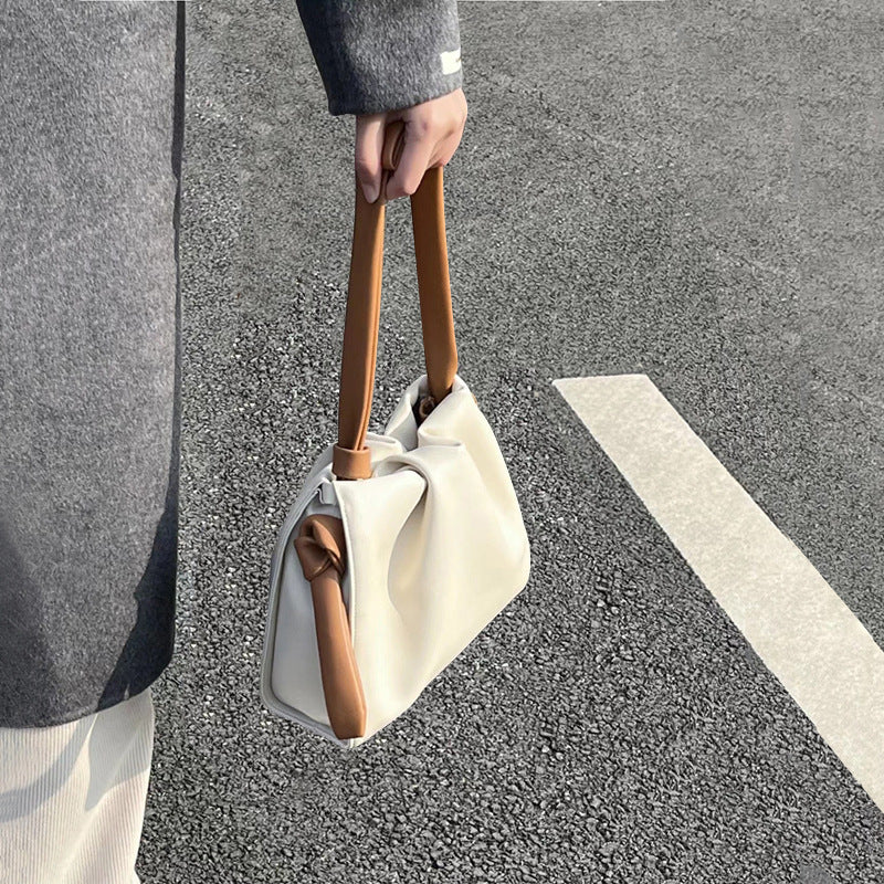 Sac messager à bandoulière simple en couleur contrastée à la mode