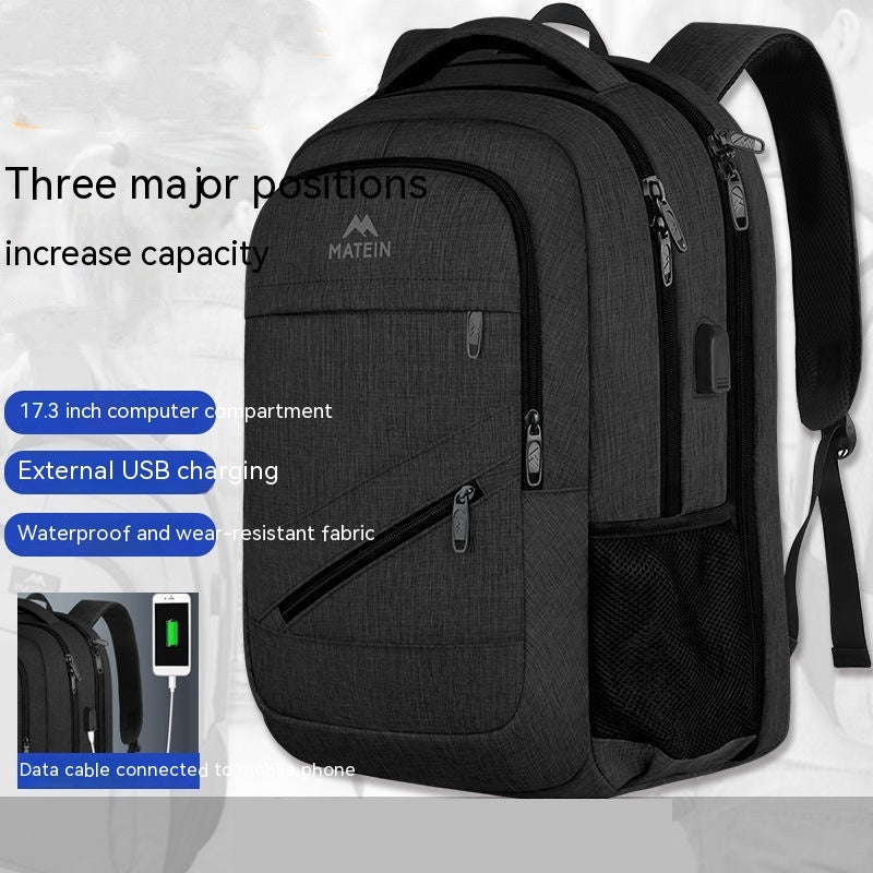 Mochila para computadora de viaje de gran capacidad a la moda para hombres y mujeres