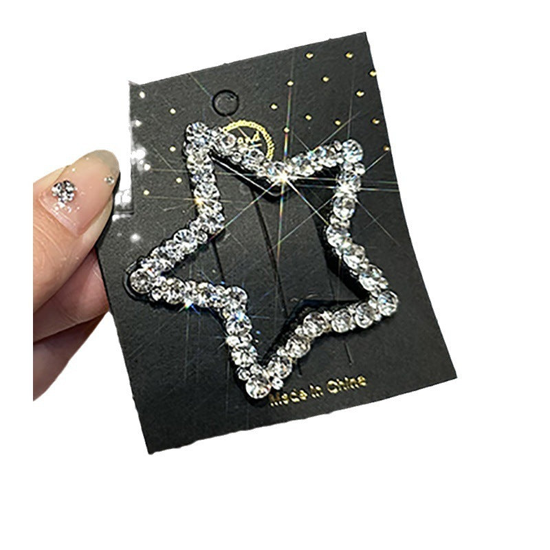 Épingle à cheveux étoile en strass Simple haut de gamme, coiffure féminine douce et Cool