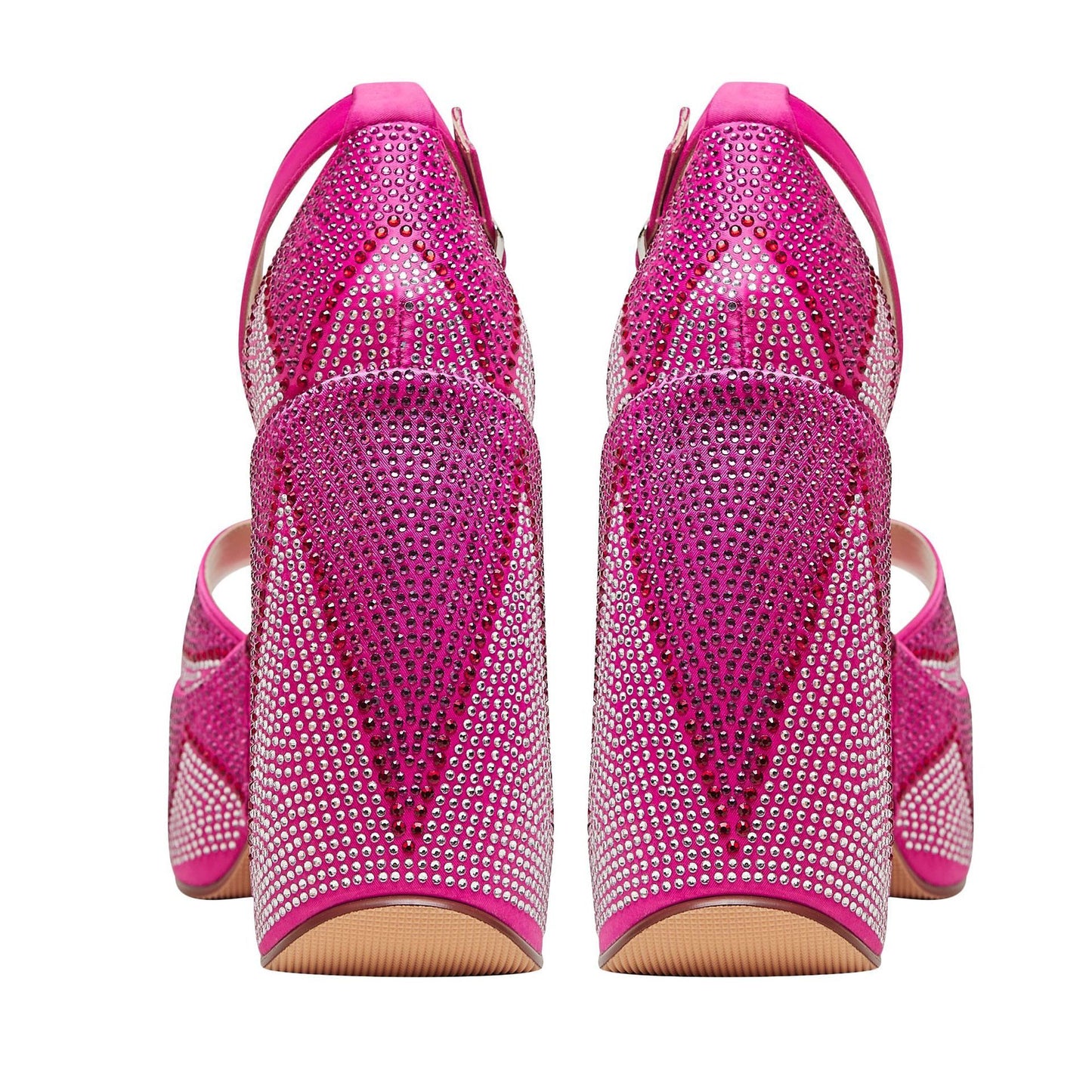 Sandalias huecas de talla grande con plataforma inferior gruesa y cabeza redonda con diamantes de imitación de lujo