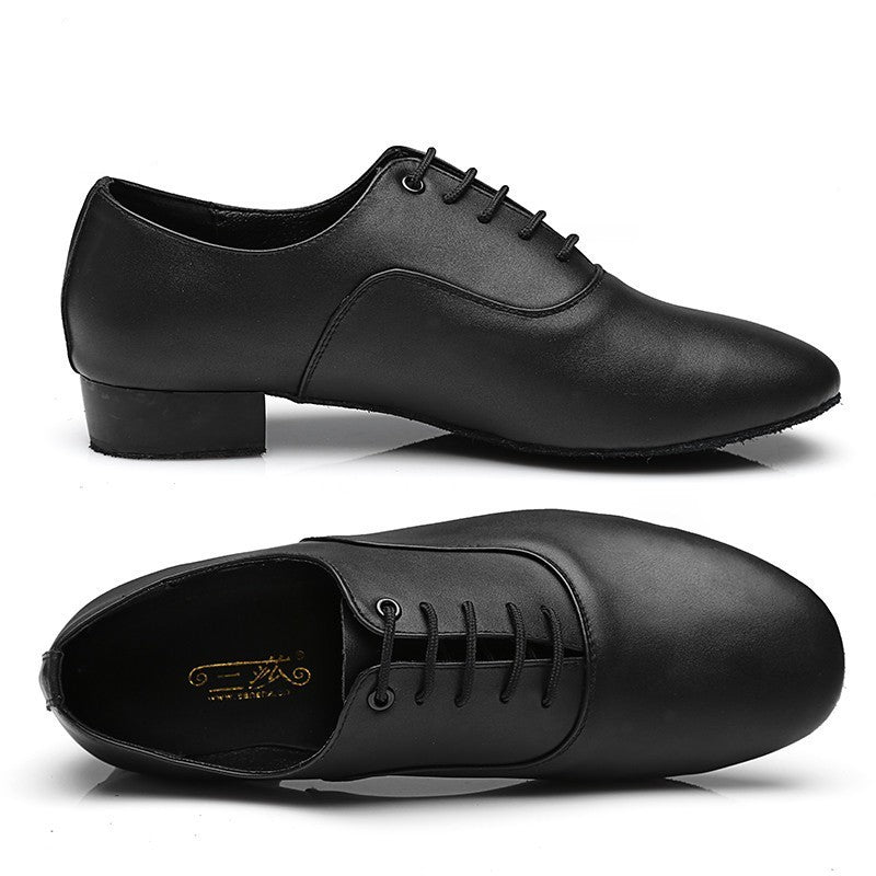 Zapatos de baile latino Zapatos de práctica de fondo suave con tacón medio para hombre