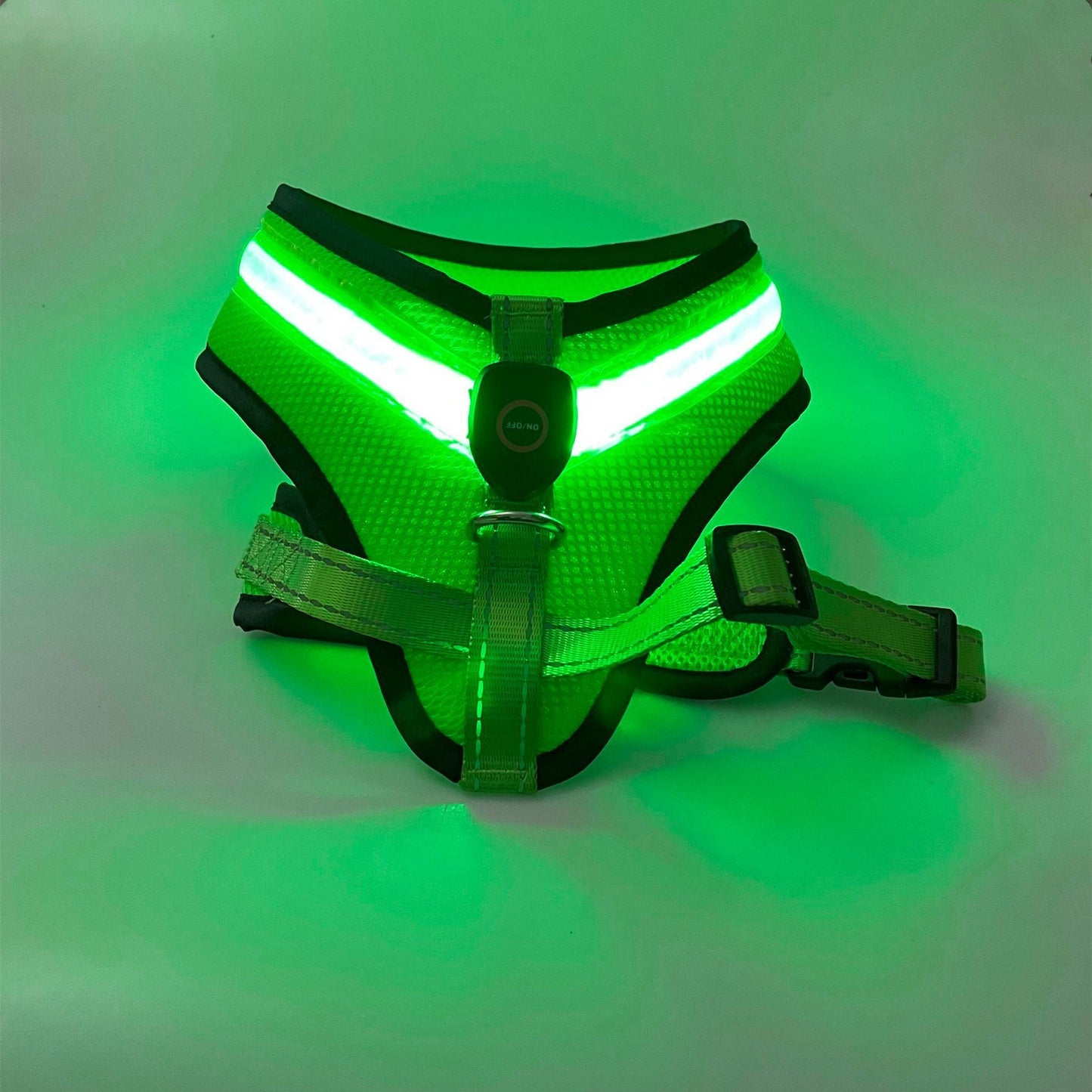 Arnés luminoso LED para perros con carga USB, chaleco con correa para el pecho para perros, arnés reflectante de seguridad para mascotas, chaleco para cachorros, productos para mascotas grandes