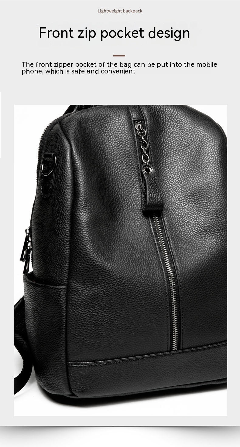 Sac à dos de mode de style coréen de grande capacité de banlieue de peau de vache de première couche