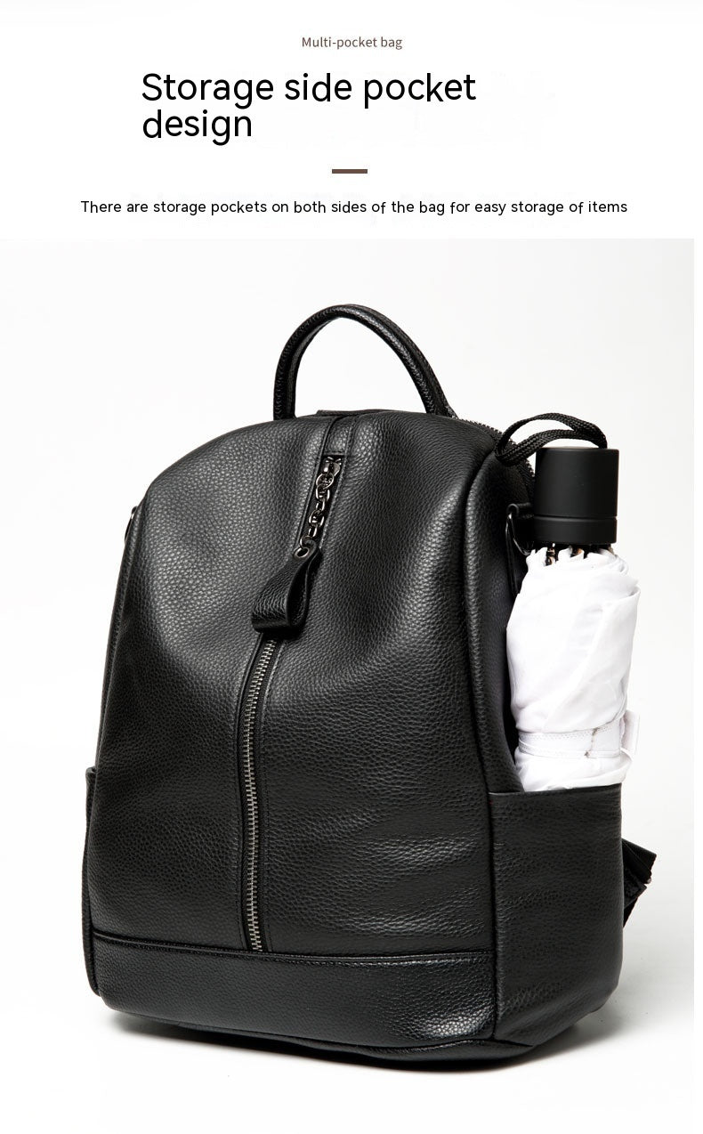 Sac à dos de mode de style coréen de grande capacité de banlieue de peau de vache de première couche