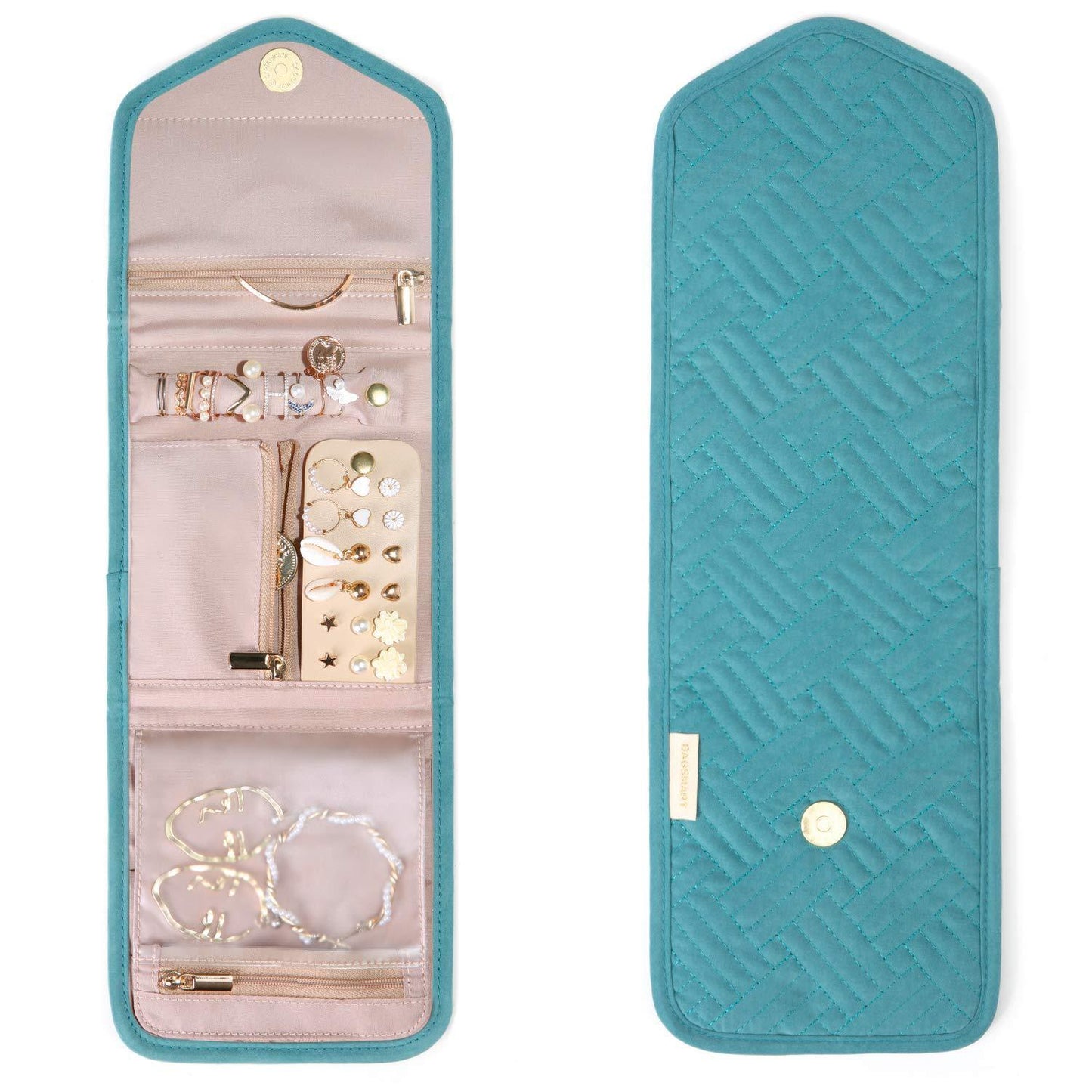 Bolsa de almacenamiento para joyas y maquillaje plegable