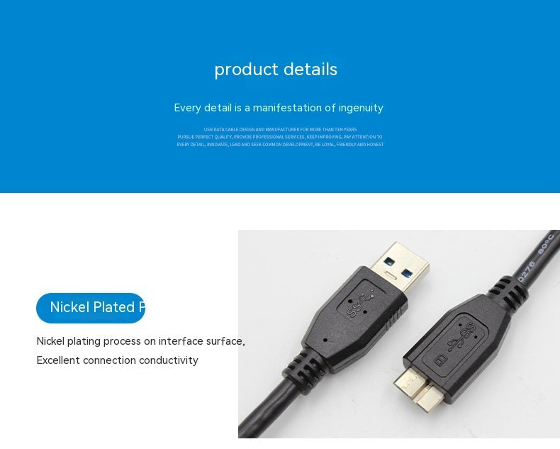 Câble de transmission de données USB30 Câble de disque dur mobile
