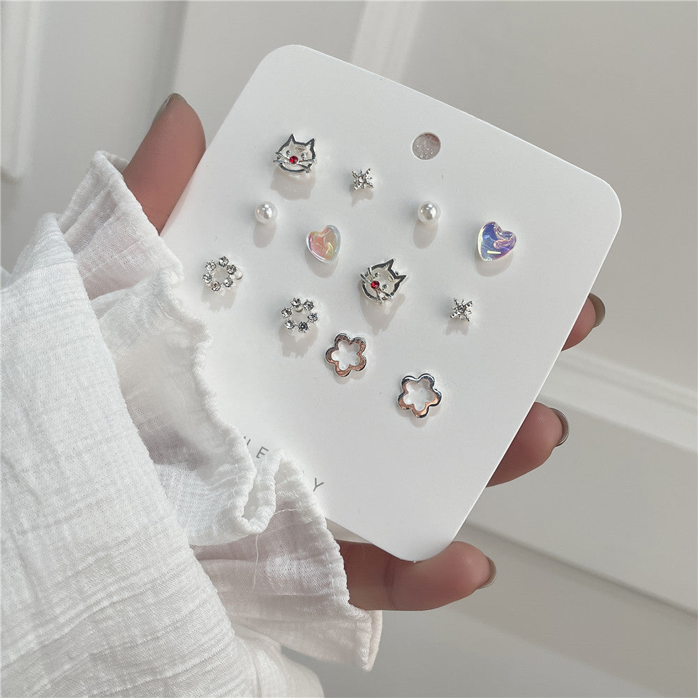 Boucles d'oreilles à tige en argent sterling pour femme