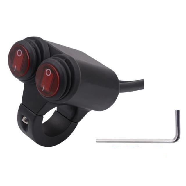 Three-Wire Steering Headlight Double Flasher Horn Switch Universal