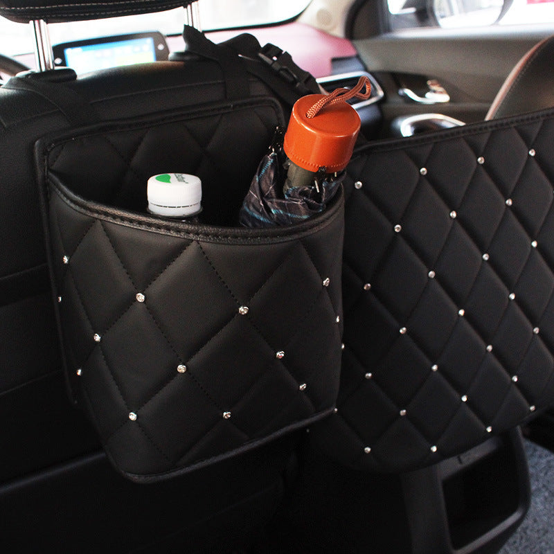 Storage net pocket between car seats
