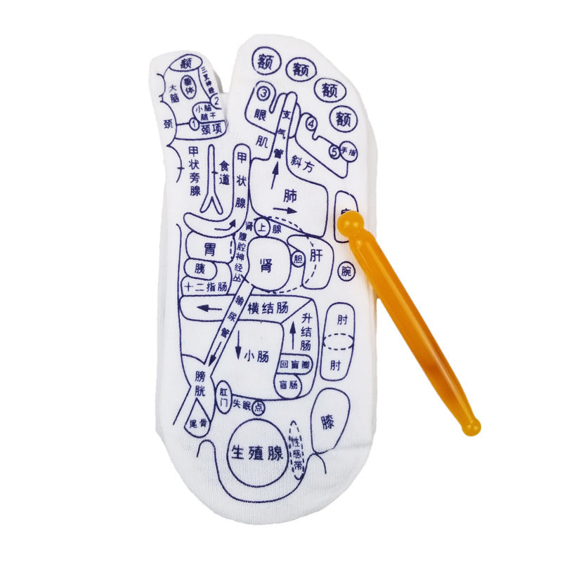 Calcetines de masaje para aliviar los pies cansados, masajeador de pies de acupresión, calcetines de reflexología, calcetín de punto de pie, herramienta de fisioterapia