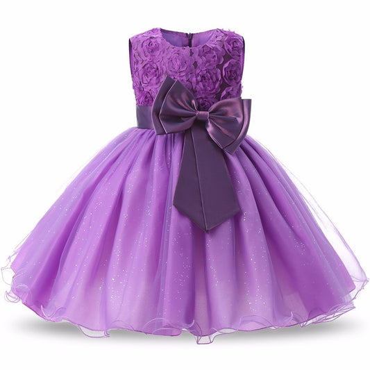 Robe princesse à fleurs pour filles, Tutu d'été, robes de fête d'anniversaire et de mariage