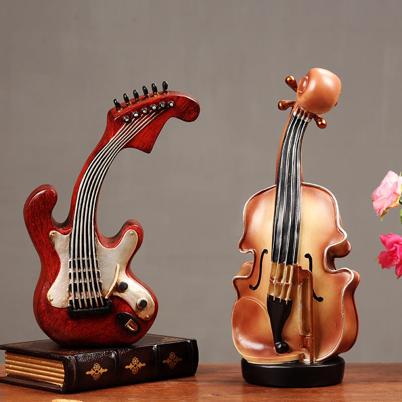 Adornos de decoración de violín para el hogar moderno