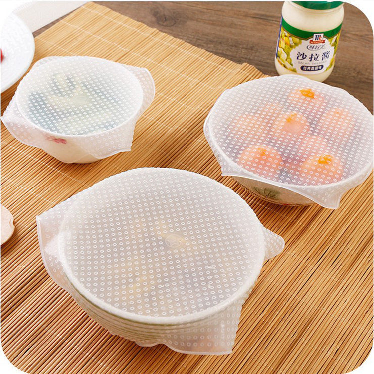 Film alimentaire extensible en Silicone réutilisable, Saran Wrap, cuisine, four à micro-ondes, joint de réfrigérateur, tampon de couverture de bol, outils de cuisine
