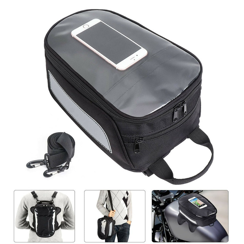 Bolsa magnética impermeable para depósito de combustible de motocicleta