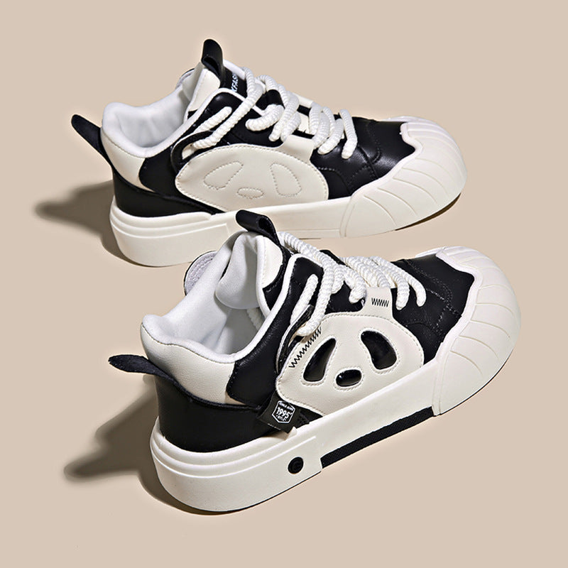 Chaussures décontractées en velours pour femmes, Niche Panda Plus, automne et hiver
