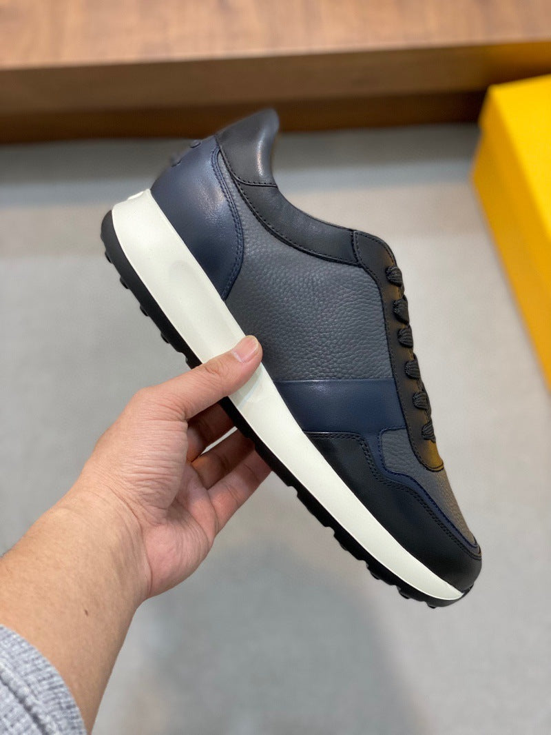 Zapatos de cuero informales de negocios con cordones de cuero