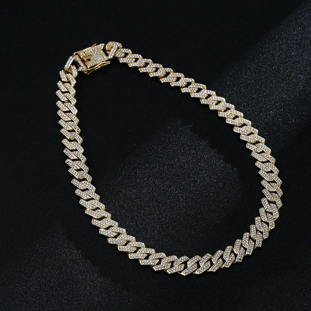 Full Diamond Inlaid Full Diamond Necklace Hipster