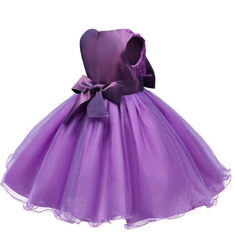 Robe princesse à fleurs pour filles, Tutu d'été, robes de fête d'anniversaire et de mariage