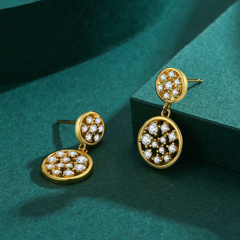 Female Personality Temperament Sterling Silver Ear Studs