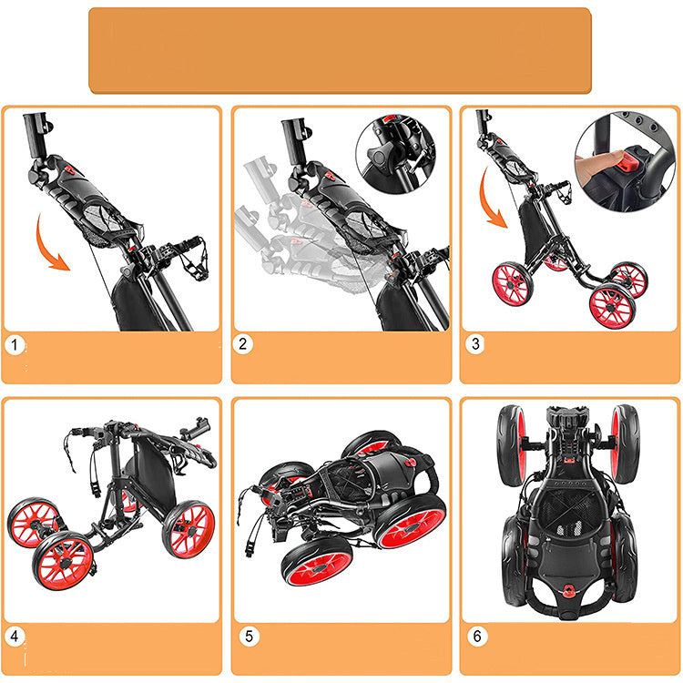 Fournitures de golf de chariot de golf pliable à 4 roues