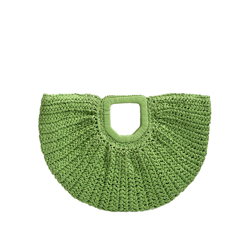 Sac de plage tissé, sac à main décontracté assorti avec tout, rétro