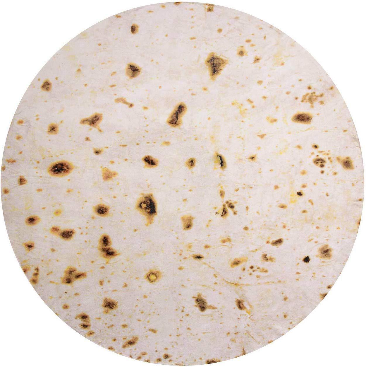 Couverture ronde Pizza Taco en flanelle