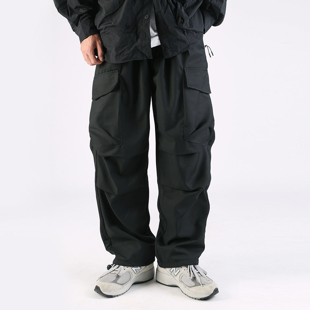 Large Pocket Loose Wide-leg Overalls Men