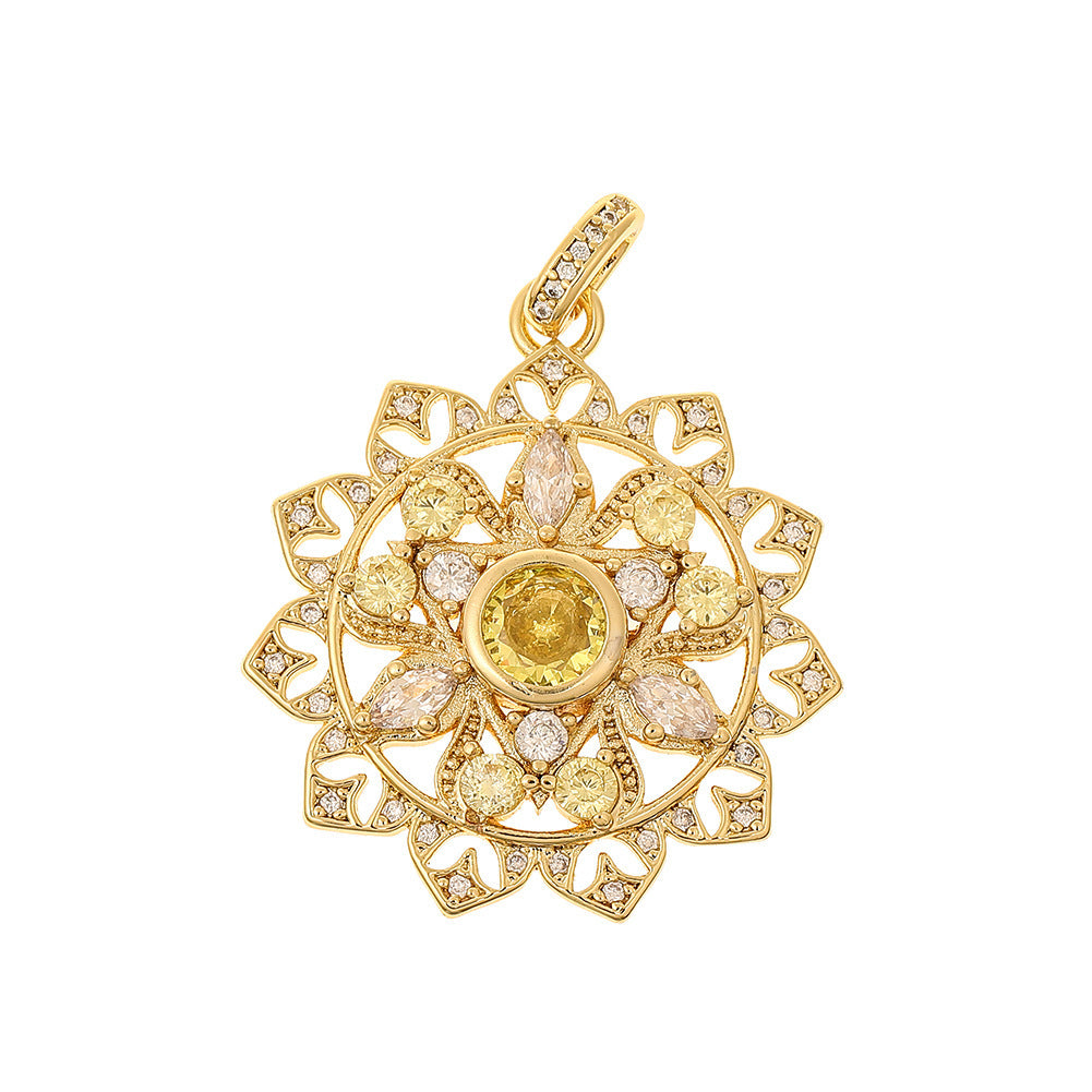 Colorful Zircon Light Luxury Tree Of Life Pendant