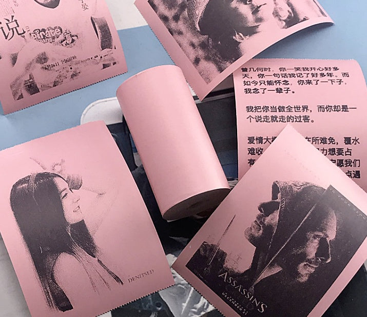 Mini impresora térmica inalámbrica Bliuetooth, impresora de etiquetas adhesivas de papel