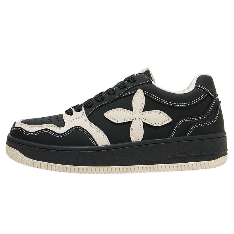 Zapatos de hombre Suela gruesa Zapatos de moda para hombre aumentados Nicho Blanco