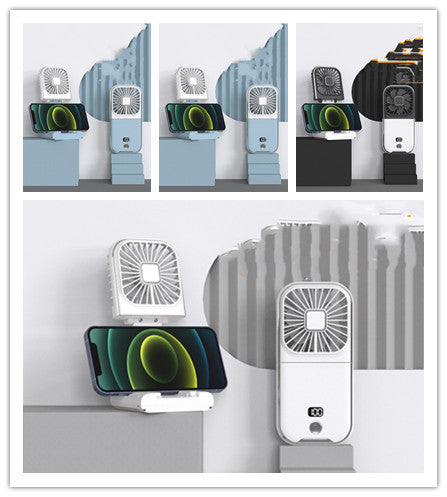 Ventilador pequeño portátil plegable con pantalla digital