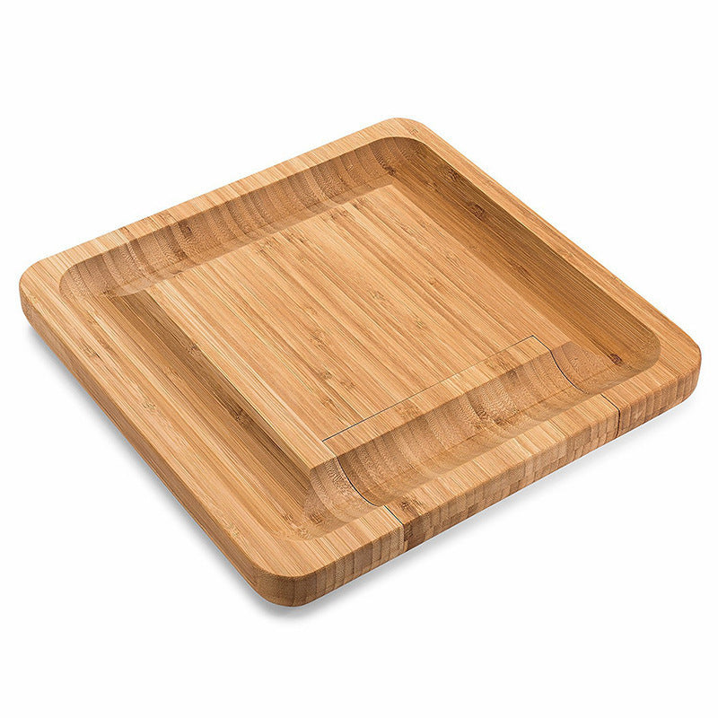 Tabla de cortar multiusos, cajón para cuchillos, tabla para cortar queso, cuadrada
