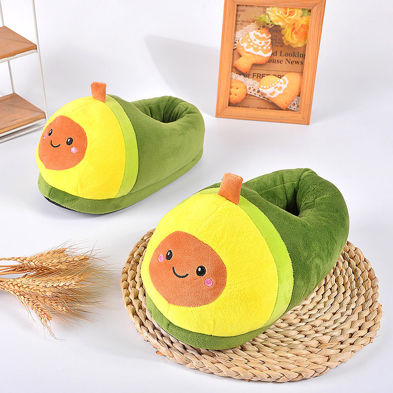 Pantoufles en peluche pour la maison d'hiver avec un Design tridimensionnel, chaussures d'intérieur chaudes en coton