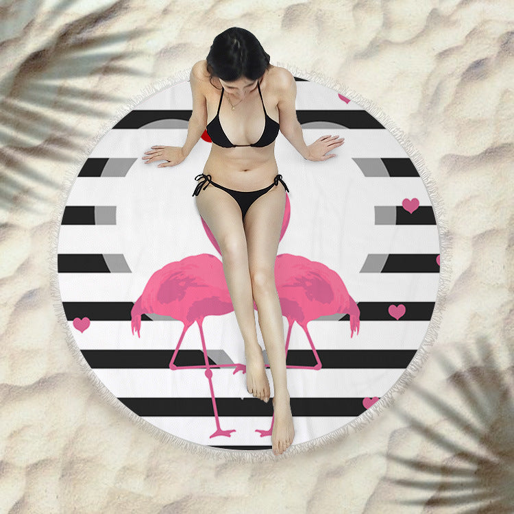 Serviette de plage à franges serviette de bain ronde serviette de plage
