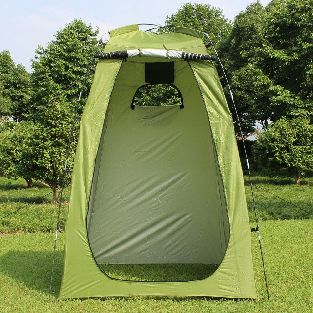 Tente de camping avec toilettes et douche
