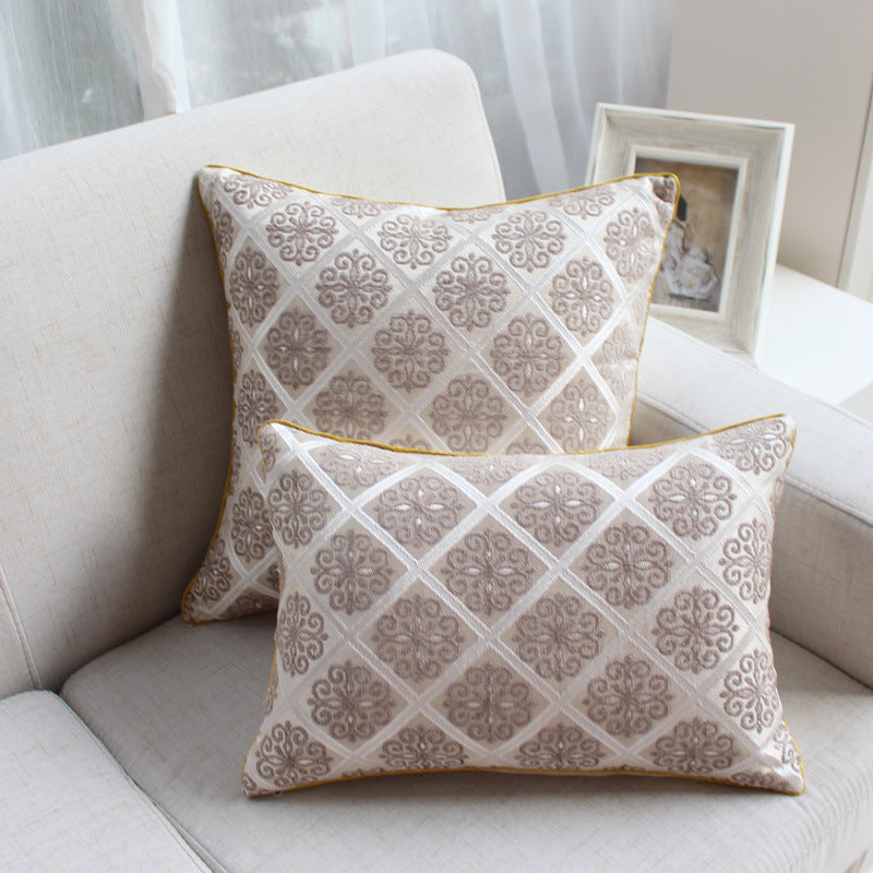 Coussin décoratif en jacquard chenille 