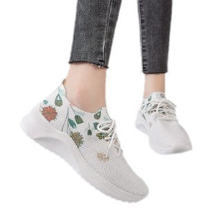 Nouveau Mouche tissé maille mode Muffin bas chaussures décontractées compensées femmes