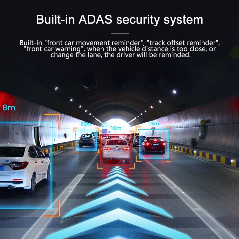 Enregistreur de conduite Usb, grand écran Android, navigation, wifi, surveillance du stationnement 