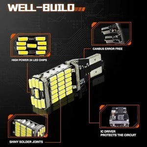 Lampe de frein de voiture 12v, feu de recul Super lumineux 45 SMD 4014 LED Canbus