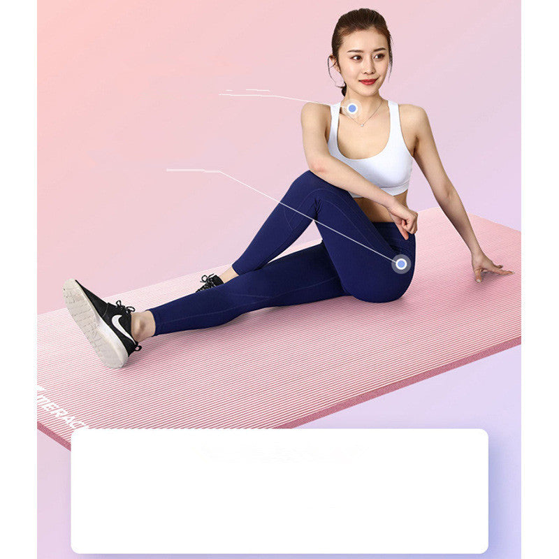 Estera de yoga para fitness en casa ampliada para hombres y mujeres